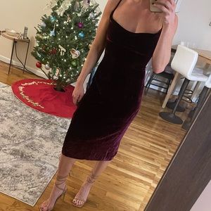 Reformation crushed velvet dress